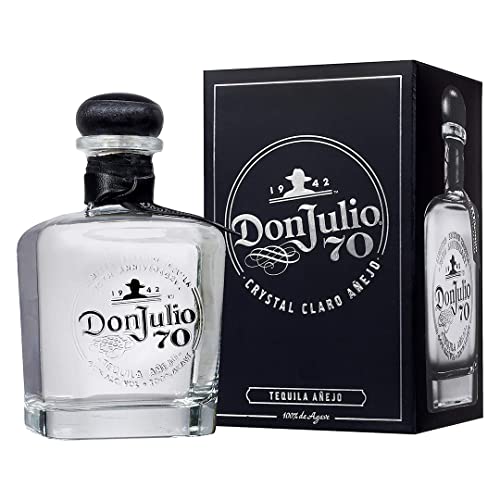 DESCUENTAZO 51% DESCUENTO DON JULIO 70 Tequila Añejo Cristalino, 700 ml
