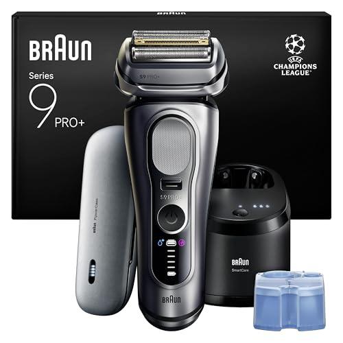36% DESCUENTO Braun Afeitadora Eléctrica Hombre Series 9 PRO+, Máquina De Afeitar Barba En Seco Y En Mojado Con Tecnología 5+1, Inalámbrica, 60 Min De Uso, Centro De Limpieza, Estuche De Carga, 9677CCE, Plata