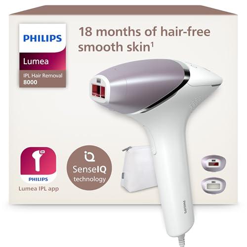 44% DESCUENTO Philips Depiladora Lumea IPL serie 8000   depilación con tecnología SenseIQ, 2 accesorios para cuerpo y cara, para uso con cable (modelo BRI944/00)