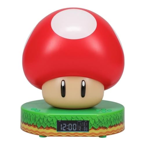 OFERTÓN SUPREMO 72% DESCUENTO Reloj despertador digital Super Mario Bros   Producto oficial Nintendo con sonidos Power Up, reloj y accesorios de habitación para niños