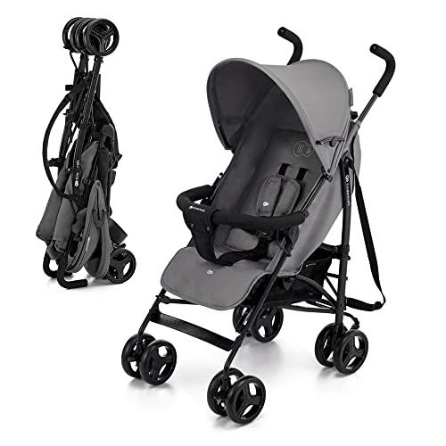 30% DESCUENTO Kinderkraft TIK Silla de Paseo bebé, Carrito, Carro bebé, Carrito bebé, Posición reclinada, Plegable, Posición Tumbada, Ligero   6,5kg, Material Impermeable, Gris, 1.0 Count