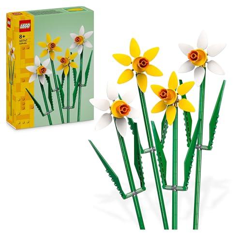 40% DESCUENTO LEGO Botanical Narcisos, Flores Artificiales, Ramo Floral Amarillo y Blanco, Decoración de Pascua para Dormitorio o Escritorio, Regalos de Semana Santa para Niñas de 8+ Años y Adolescentes 40747