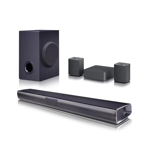 Barre de son LG SQC4R   Caisson de basses sans fil et enceintes arrieres   4.1   220W   Dolby Digital   Bluetooth   Noir