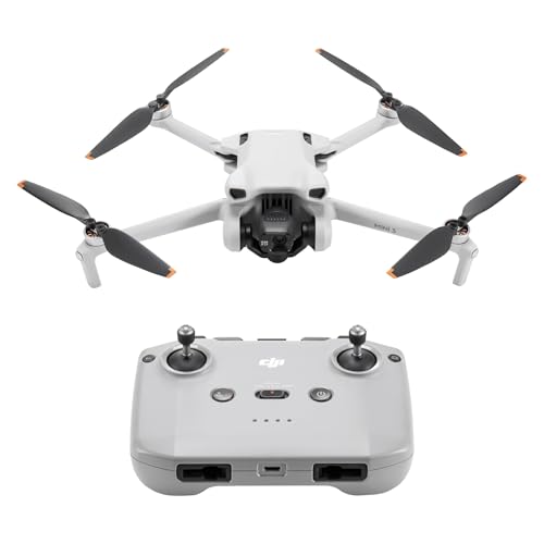 37% DESCUENTO DJI Mini 3 – Dron Mini con cámara ligero y plegable con vídeo 4K HDR, 38 min de tiempo de vuelo, Grabación vertical y funciones inteligentes, con Mando a distancia, C0
