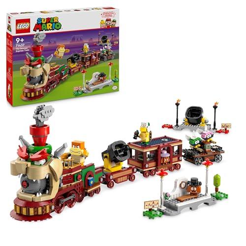 LEGO Super Mario El Tren expreso Bowser   Juguete Interactivo xon 2 Estaciones y 6 Figuras Inc. Hermano Martillo y 2 Goombas   Regalo Gamer para Niños y Niñas de 9+ Años 71437