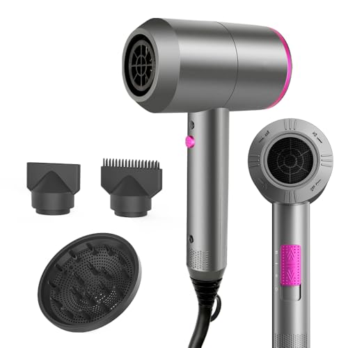 Faszin Secador de Pelo Iónico Silk Motor AC Duradero Secadores pelo profesional, Difusor y Concentrador, 3 Temperaturas, 2 Velocidades