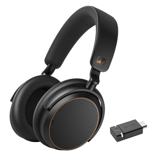 47% DESCUENTO Sennheiser ACCENTUM Edición Especial   ACCENTUM Auriculares Bluetooth BTD 600   Duración de la batería de 50 Horas, tecnología híbrida ANC, dongle con Adaptador USB A/USB C   Negro/Cobre