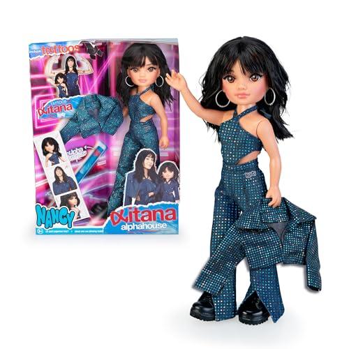Nancy Aitana Alphahouse, Muñeca como la Cantante, Melena Oscura con Corte a Capas, Conjunto Diseñado por JC Pajares, Hoja de Tatuajes de Aitana, Certificado de Autenticidad, 3+ años, Famosa (NAC85000)