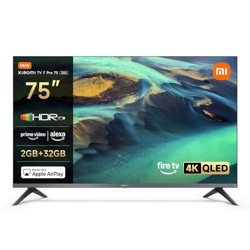 52% DESCUENTO XIAOMI TV F Pro 75, 75 Pulgadas (190 cm), 4K UHD QLED, Smart TV, Fire TV, Control por Voz Alexa, HDR10+, Modo Game Boost 120Hz, MEMC, 2GB+32GB, Compatible con Apple AirPlay, 2025