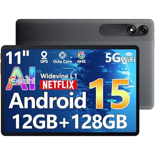 Blackview Tablet Android 15 Tab90 WiFi, 12 GB + 128 GB (TF 2 TB) Octa Core Tablet 11 pulgadas, 8200 mAh 10 W Tableta táctil Dual Camera 13 MP+8 MP con Widevine L1, GMS, Bluetooth 5.0