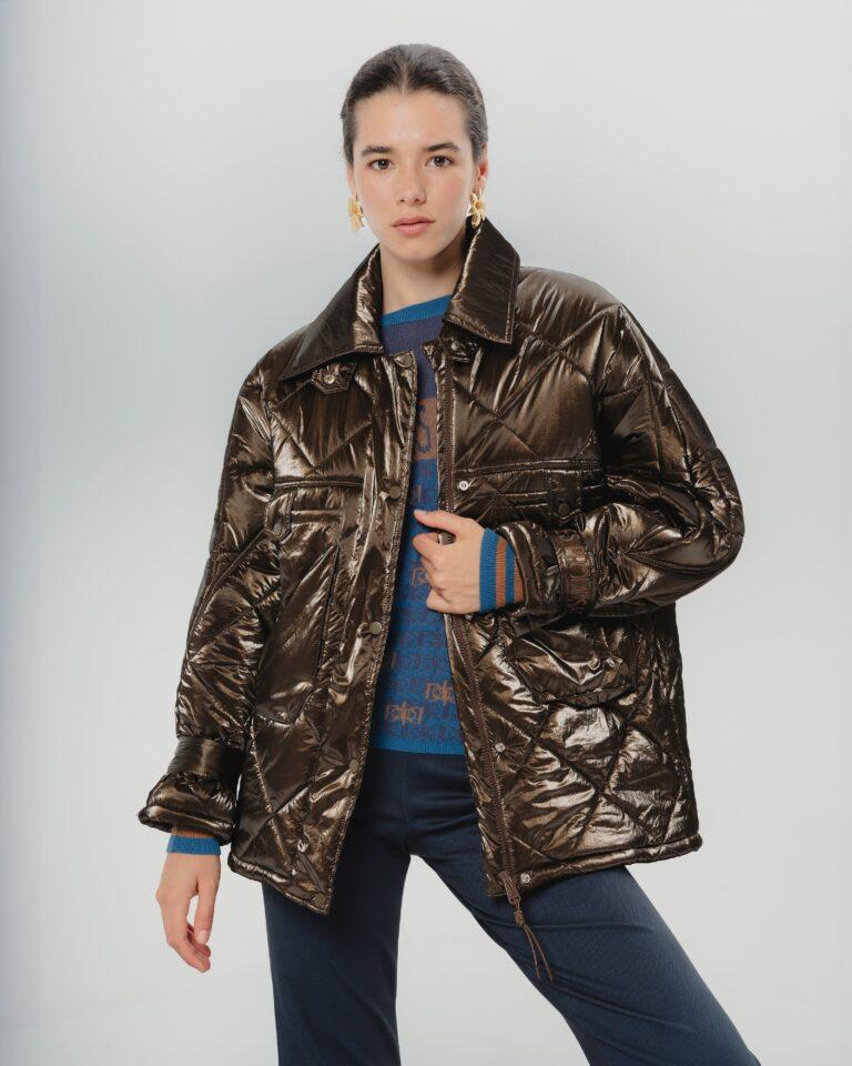 Chaqueta de mujer acolchada metálica Valeria · Dolores Promesas · El Corte Inglés