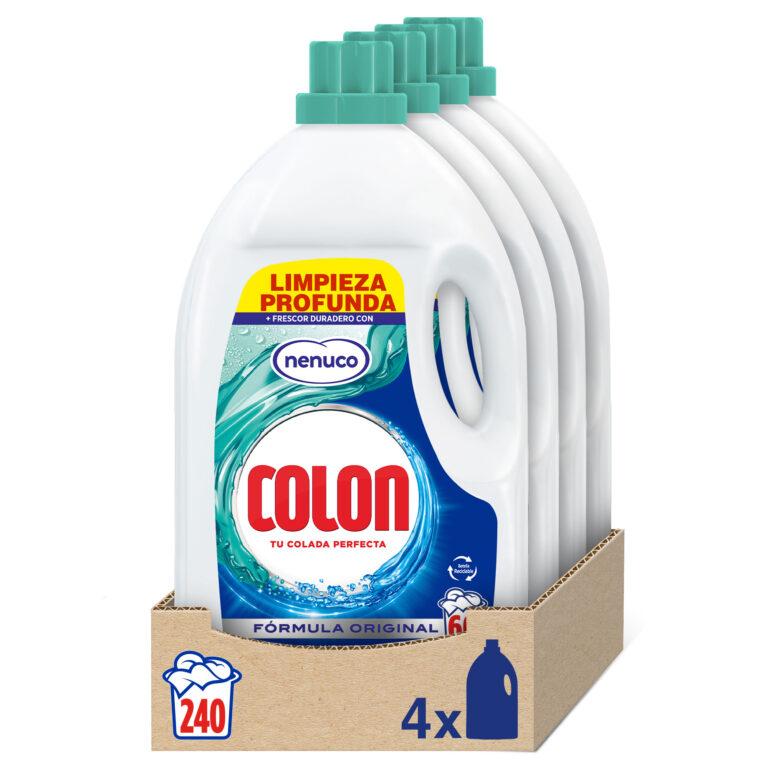 Colon Nenuco Detergente para la Lavadora, 240 Lavados (Formato 4×60), Ropa Blanca y Color, Aroma Fresco, Ropa sin Manchas | Miravia
