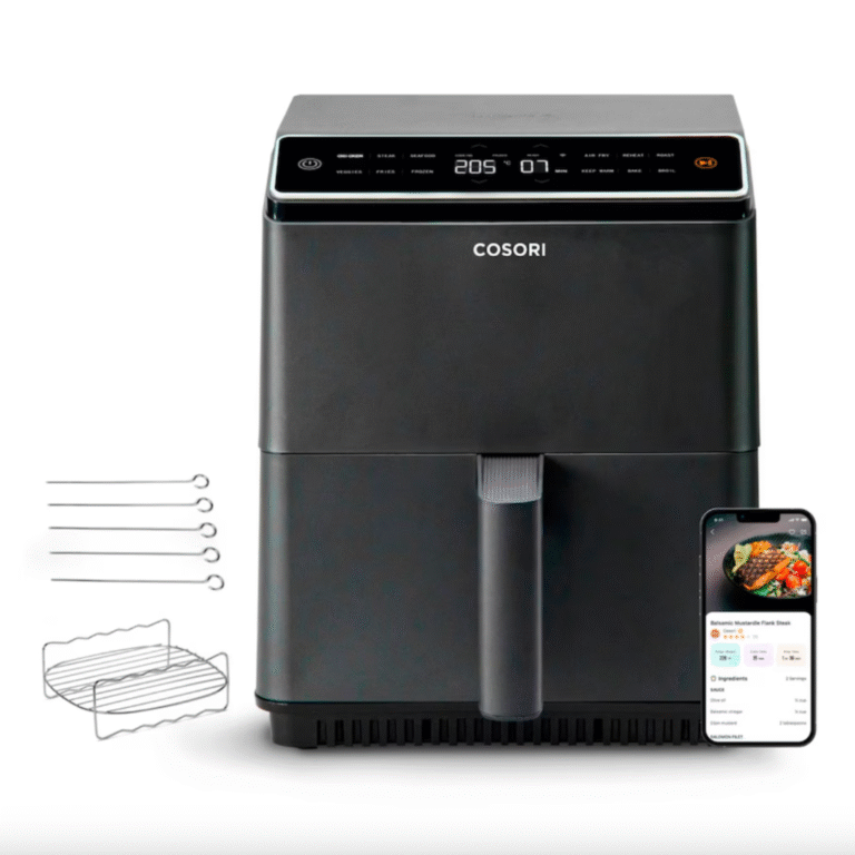 Freidora de aire Cosori Dual Blaze Chef Edition con capacidad de 6,4 L y una doble resistencia para un cocinado uniforme | Miravia