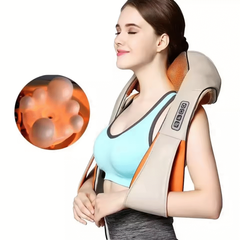 Masajeador eléctrico Shiatsu con forma de U para espalda, cuello y hombros, masaje caliente por infrarrojos, para casa,desde envio España | Miravia