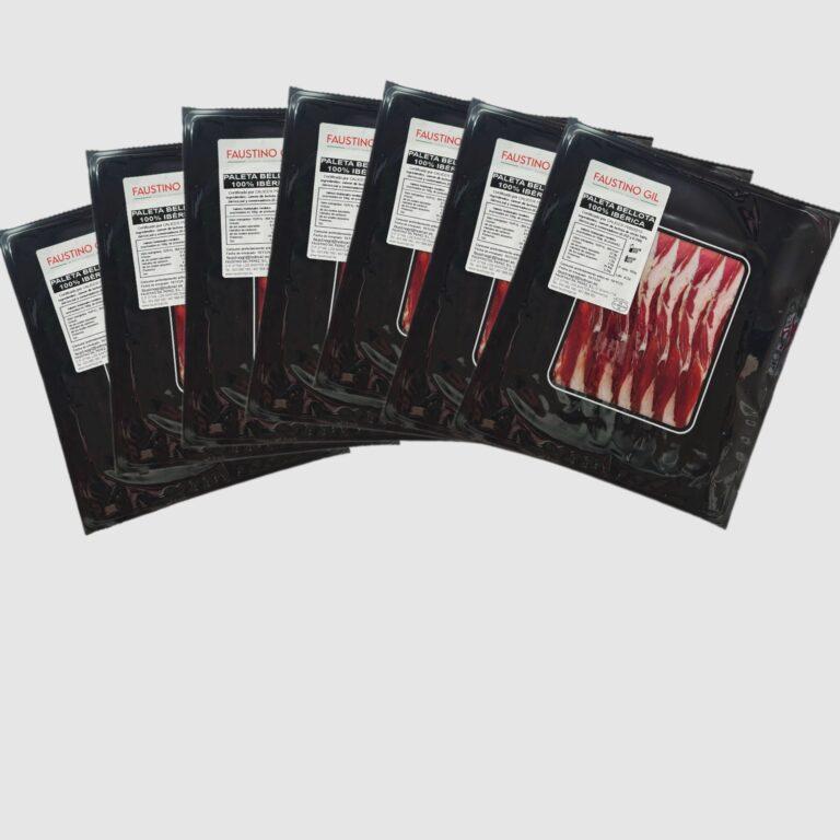 PALETA BELLOTA 100% IBERICA – 7 Sobres de 100g – Elaboración tradicional – Ibéricos Faustino Gil – | Miravia