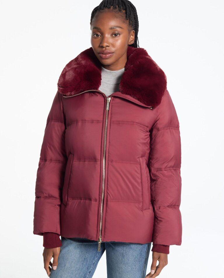 Plumífero de mujer acolchado con cuello de pelo · Michael Michael Kors · El Corte Inglés