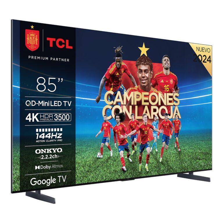 TV QD-MiniLED 215,9cm (85″) TCL 85C855, QLED PRO 4K HDR Premium, Smart TV Google TV compatible con Google Assistant (Reacondicionado Grado D) · TCL · El Corte Inglés