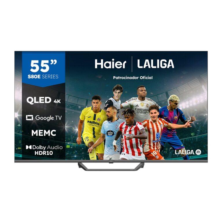 TV QLED 140cm (55″) Haier H55S80EUX S80E Series, UHD 4K, Smart Google TV, HDR10 (Reacondicionado Grado D) · Haier · El Corte Inglés