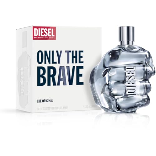 49% DESCUENTO DIESEL Only The Brave EDT 200 ml, Combinación distintiva de Limón Fresco, Romero Aromático y Sensual Madera de Ámbar, El emblema de fuerza y audacia