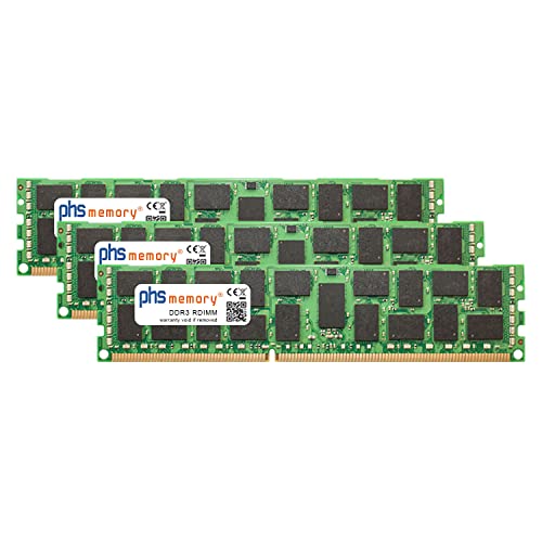 PHS memory 24GB (3x8GB) Kit RAM módulo Compatible con DELL PowerEdge M710HD DDR3 RDIMM 1333MHz PC3 10600R