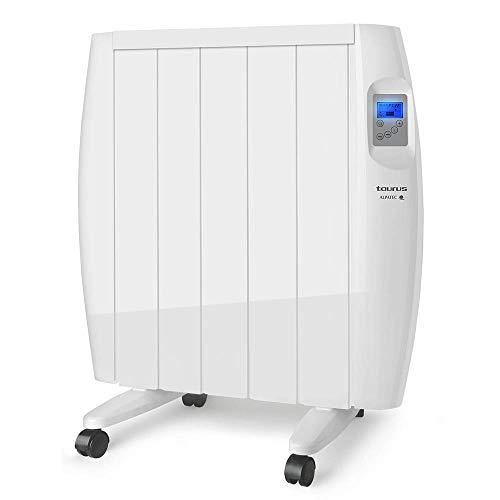 BUENA OFERTA 30% DESCUENTO Taurus Tallin 900   Emisor térmico, tecnología seca, programación diaria semanal, temperatura hasta 35ºC, funcionamiento confort y económico, Incluye ruedas y soporte pared, 5 elementos, 900W