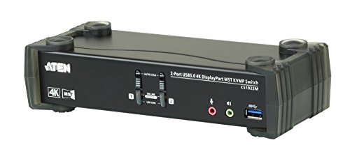 OFERTÓN SUPREMO 79% DESCUENTO ATEN Desktop KVM 2 Port USB 3.0 4K DISPLAYPORT MST KVMP SWIT CS1922M, 4K Ultra HD, 4096 X 2160 Pixeles, 60 HZ, USB, USB, HDMI/DISPLAYPORT