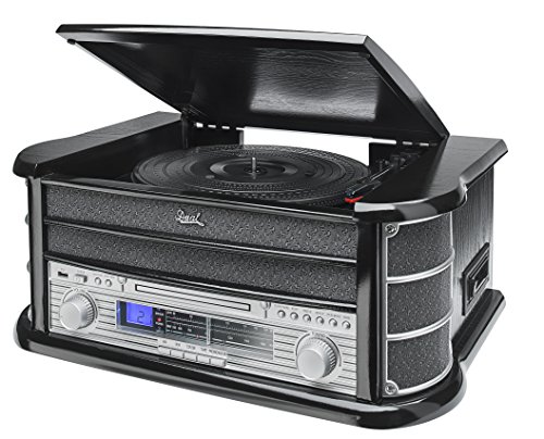 OFERTÓN SUPREMO 74% DESCUENTO Dual 37714 NR 4 1   Aparato Compacto nostálgico, Color Negro