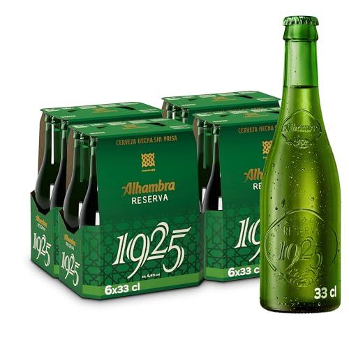 42% DESCUENTO Alhambra Reserva 1925, Pack de 24 Botellas x 33 cl, Cerveza Extra de Fermentación Lenta, 6.4% Alcohol