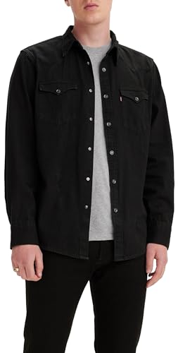 57% DESCUENTO Levi’s Barstow Western Standard Camiseta, Marble Black Denim Rinse, XL Hombre