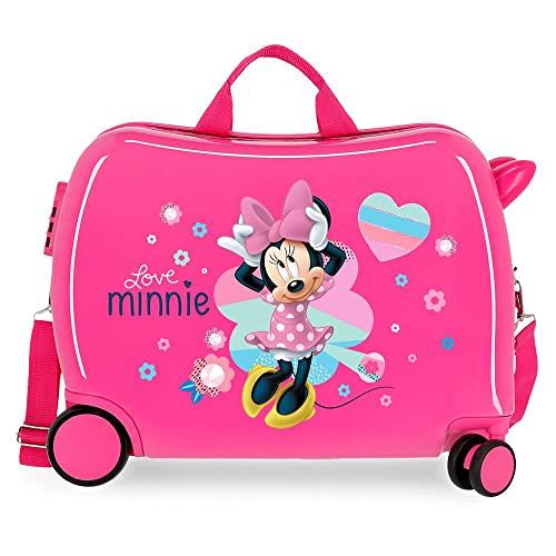 DESCUENTAZO 50% DESCUENTO Disney Inf.abs 4r.Love Minnie, Maleta Infantil 2 Ruedas Multidireccionales Niñas, Rosa (Pink), Tailla Unica