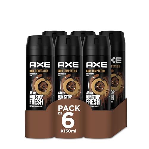 24% DESCUENTO Axe Dark Temptation Desodorante   150 ml   Pack de 6, El embalaje puede variar