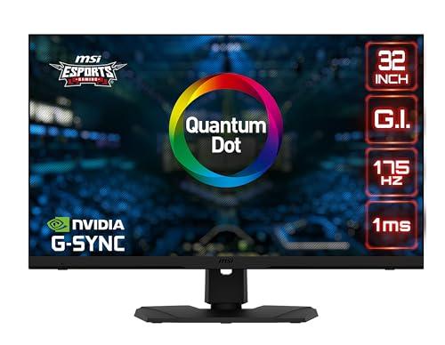 DESCUENTAZO 60% DESCUENTO MSI Optix MPG321QRF QD – Monitor Gaming de 32”, 175Hz, 2560×1440 (WQHD), ratio 16:9, G SYNC Compatible, brillo 600 nits, 1 ms de respuesta, negro, compatible con consolas