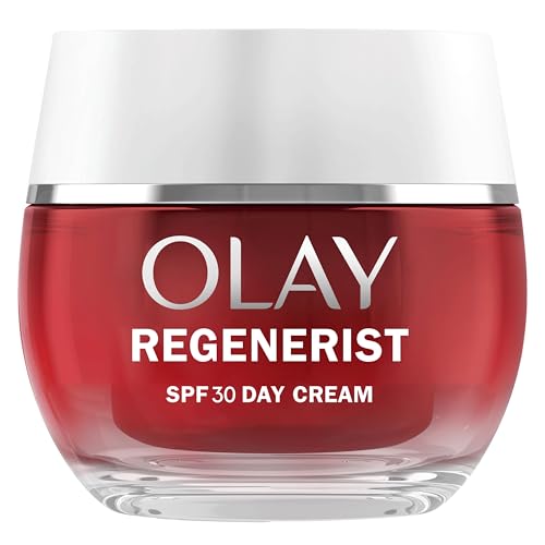 Olay Regenerist Crema Facial de Día SPF30. Hidratante Antiarrugas y Reafirmante Activa con Protección Solar SPF30, Niacinamida Antiedad y Péptidos. Regenera, Reafirma e Hidrata. No Grasa. 50 ml