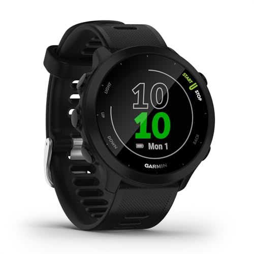 33% DESCUENTO Garmin Forerunner 55, Reloj inteligente para running con GPS, Planes de entrenamiento, Notificaciones y seguimiento del bienestar, Color Negro