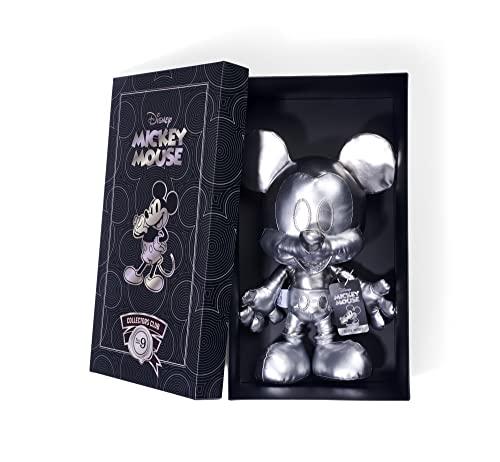 SIMBA Disney Silver Mickey Mouse Coleccinista. Peluche en caja de regalo. Nº 9 de esta colección de 12. Recógelos todos. Apto desde 0+, cumpleaños, Navidad, regalo de coleccionista. ( 6315870308)