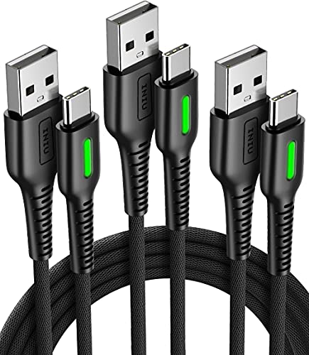 INIU Cable USB C, [3 Pack 3.1A] QC 3.0 Cable USB tipo C de Carga Rápida, Nailon Trenzado [2+2+0.5m] Cable Sincronización de Datos para iPhone 16 15 Pro Max, Samsung S24 S23 Ultra, Huawei etc