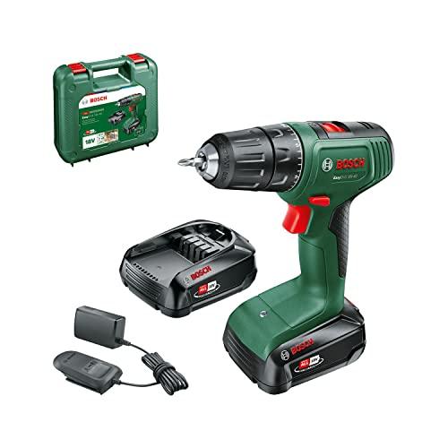 38% DESCUENTO Bosch Home and Garden, atornillador a batería EasyDrill 18V 40 (2 baterías de 2,0.Ah, sistema de 18.V, en maletín de transporte)