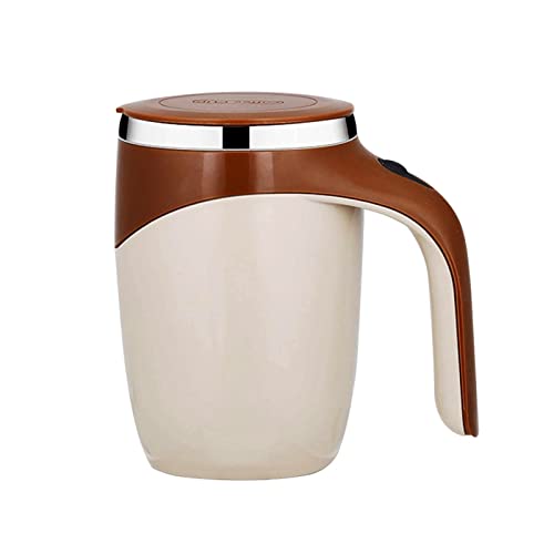 DESCUENTAZO 48% DESCUENTO FOVNOT Taza Batidora, Taza Batidora de Colacao Auto Magnetic Mug Reutilizable Automagnetic Mug Para Café/Leche/Té/Chocolate Caliente (Brown)