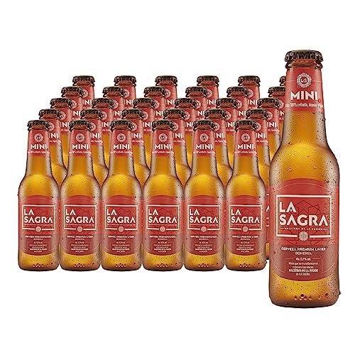 La Sagra Caja de Cerveza Premium Lager, 30 Botellas de 20 cl