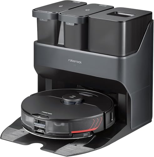 roborock S7 Pro Ultra Robot Aspirador y Fregasuelos 5100 Pa con Estación de Vaciado Autovaciado/Rellenado/Limpieza de La Fregona, Aspirador Robot Conectado Alexa/App