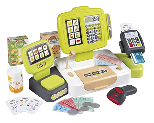 DESCUENTAZO 54% DESCUENTO Smoby   Caja Registradora de Juguete, 30 Accesorios, Calculadora Real y Escáner de Luz y Sonido, A Partir de 3 Años (7600350114)