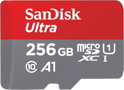 SanDisk Ultra Tarjeta Micro SDXC 256 GB + adaptador SD (Compatibles con tabletas y móviles Android, UHS I, hasta 150 MB/s, Video Full HDD, Clase A1 de rendimiento, Class 10, U1)