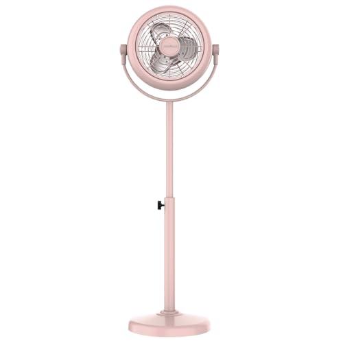 DESCUENTAZO 60% DESCUENTO Cecotec Ventilador de Pie Retro EnergySilence 250 ClassicStyle Pink. 25W, Diámetro de 10″, 3 Aspas Aerodinámicas, Inclinación Ajustable, 2 Velocidades, Diseño Elegante Color Rosa