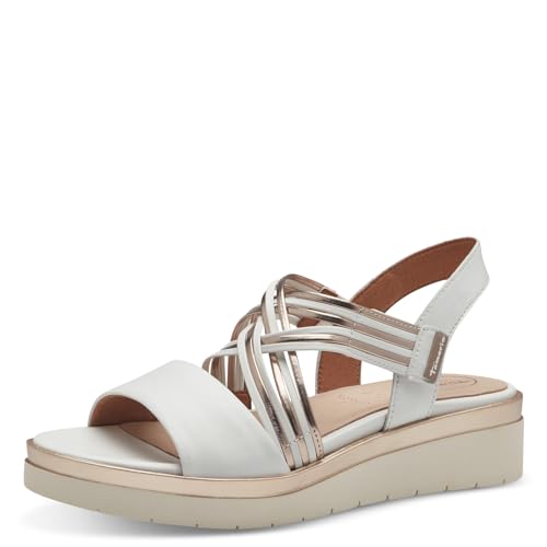 81% DESCUENTO Tamaris COMFORT 8 88707 42 152 WHITE/ROSEGOLD Wedge Plateau Sandale Komfortable Mehrweite Alltagsschuh Festlich Elegant, Sandalias planas,