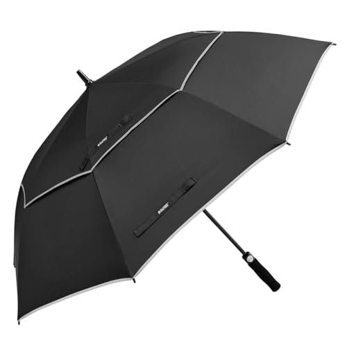 84% DESCUENTO G4Free Paraguas de golf de 47/54/58/62/68 pulgadas de apertura automática, extra grande, doble dosel, ventilado, resistente al viento, impermeable, paraguas de palo (negro02, 47 pulgadas)