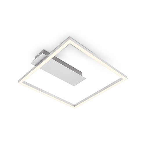OFERTÓN SUPREMO 75% DESCUENTO BRILONER   Lámpara de techo LED Marco, lámpara de techo LED con color de luz blanco cálido, lámpara de 12W, lámpara de salón, lámpara de dormitorio, 320x300x50 mm (LxAxA)