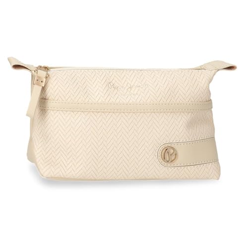 33% DESCUENTO Pepe Jeans Sprig Neceser Beige 20,5×11,5×7,5 cms Piel sintética by Joumma Bags