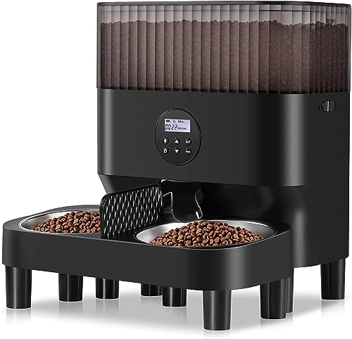 DESCUENTAZO 63% DESCUENTO Sailvono alimentador Temporizador para Gatos 20 porciones, 5 Lgrabadora de Voz, comederos de Mascotas para Gatos y Perros Negro