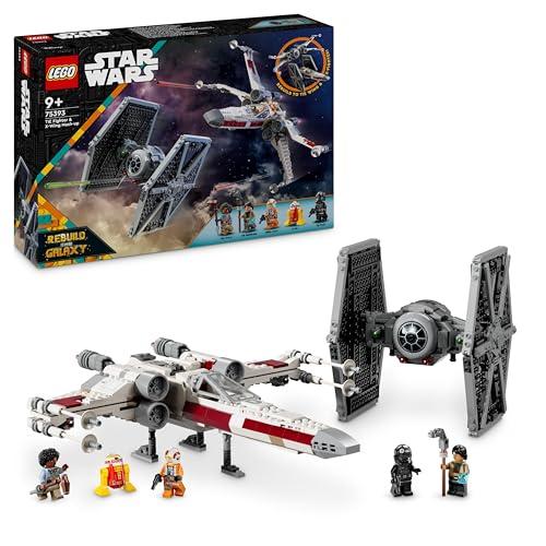 LEGO Star Wars 75393 Caza Tie y ala X Fusionados   Juguete de Construcción con 2 Naves Estelares   4 Minifiguras y Figura de Droide   Regalo para Niños de 9+ Años y Fans