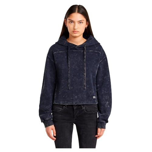 G STAR RAW Overdyed Loose Hooded Sweatshirt Sudadera con Capucha, Azul Osaka Blue GD D24402 d249 h193, M para Mujer